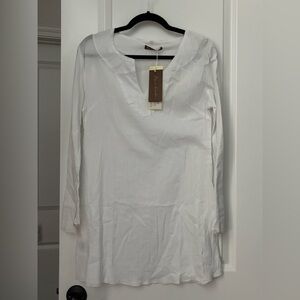 White Long Sleeve Tunic Top